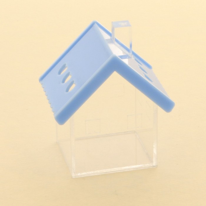 Casetta scatoletta house plexiglass 6x7 AZZURRO