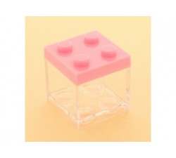 Cubo in plexiglass lego 5x5x5 ROSA SC312 Scatole Contenitori e Sacchettini 2,09 €