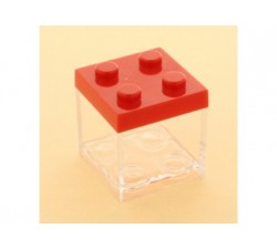 Cubo in plexiglass lego 5x5x5 ROSSO