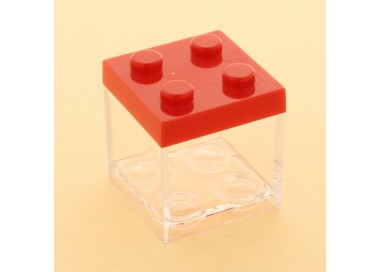 Cubo in plexiglass lego 5x5x5 ROSSO SC314 Scatole Contenitori e Sacchettini 1,56 €