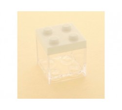 Cubo in plexiglass lego 5x5x5 BIANCO