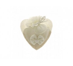 Sacchettino con cuore con fiocco colore crema C1875 SACCHETTINI 1,94 €