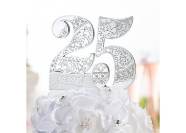 Cake topper 25 anni mi matrimonio, 1528 Cake Topper 24,08 €