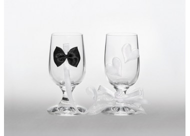 Set bicchieri papillon e cuori bianco KWN-008 Bicchieri brindisi 20,36 €