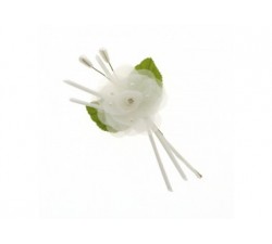 Fiore perla ramo 13 cm colore BIANCO B0622BI Fiori 1,63 €