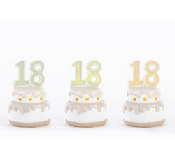 TORTA 18 RESINA C/LED 3 COL.ASS.8xh.10 CM ST52022 IDEE REGALO COMPLEANNI 3,69 €