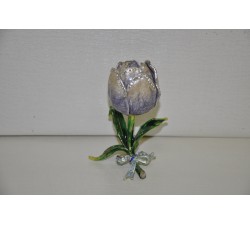 Tulipano metallo smaltato e strass con petalo apribile H 10 GB.G2324 BOMBONIERE 7,00 €