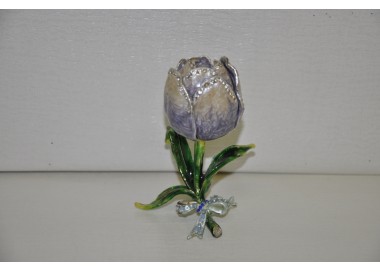 Tulipano metallo smaltato e strass con petalo apribile H 10 GB.G2324 BOMBONIERE 7,00 €