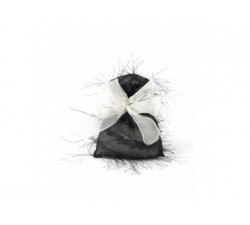 Sacchettino bomboniera di colore nero con piume (10 pezzi) 136221830 SACCHETTINI 2,50 €