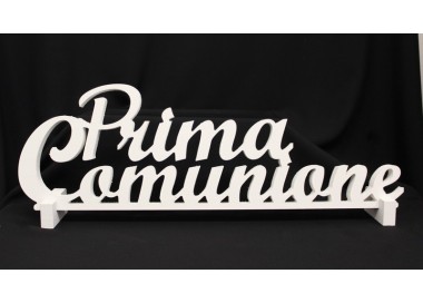 Scritta legno bianca da appoggio "Prima comunione". CM 62 GB.CB144 Comunione 10,41 €