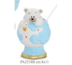 Diffusore orsetto porcellana mappamondo PA2218B BOMBONIERE 11,50 €