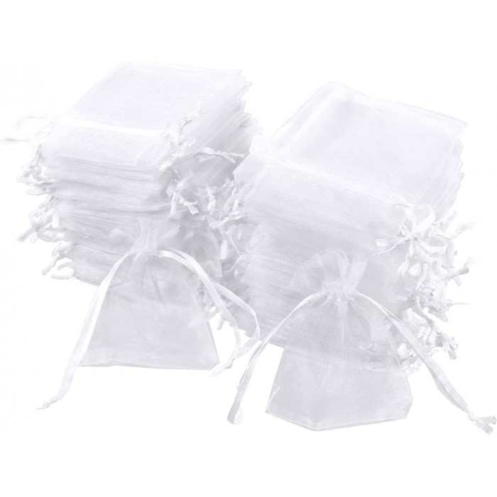 CareHabi Organzabeutel Bunt- 100 sacchetti in organza, 10 x 15 cm, sacchetto regalo in organza, sacchetti per gioielli,