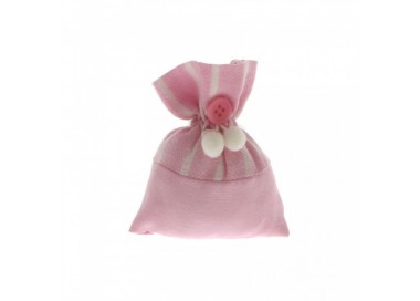 Sacchettino bag rosa a righe bianco cm 8x10 C1790 SACCHETTINI 1,27 €