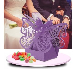 100 pezzi bomboniere zucchero scatole di cioccolatini farfalla scatola di caramelle vuote scatole regalo biscotto per matrimonio