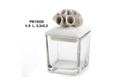 SCATOLA RETTANGOLARE CALLE GRIGIE 8 CM.VETRO-PORC PB15520 Porcellana e Ceramica 5,98 €