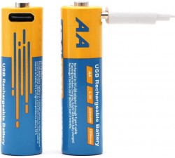 SZEMPTY Batterie ricaricabili al litio AAA, 1,5 V, USB, agli ioni di litio, 750 mWh con cavo di ricarica di tipo C, ricarica ...