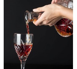 KANARS Decanter per Vino, Caraffa in Cristallo Senza Piombo per Vino Rosso Whisky Bourbon, Idee Regalo per Compleanni, Vacanze,