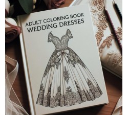 Adult Coloring Book Wedding Dresses B0CLLQJY3S LIBRI ANTISTRESS DA COLORARE 6,86 €
